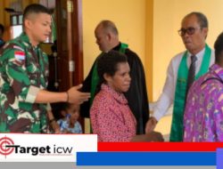 Satgas Yonif 131/BRS Gelar Ibadah Bersama Masyarakat di Gereja GKI Keerom
