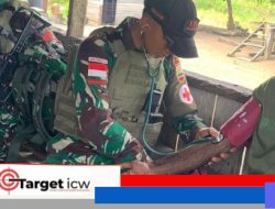 TNI Hadir untuk Rakyat, Satgas Yonif 131/BRS Gelar Pelayanan Kesehatan Keliling Gratis di Perbatasan Papua