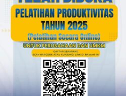 Pelatihan Produktifitas di BPVP Bantaeng Tahun 2025 kini hadir secara online dan resmi di buka
