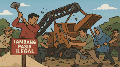Sawakong Dirusak Tambang ‘Ilegal’ Hukum Diam Seribu Bahasa