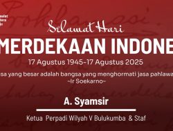 Ketua PERPADI Wilayah V Bulukumba & Staf Mengucapkan Selamat Hari Kemerdekaan Indonesia 17 Agustus 2025
