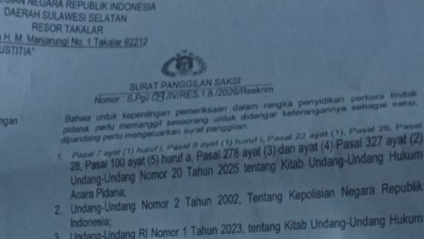 Pemanggilan Saksi Baru Usai Inkrah, Proses Hukum Dipertanyakan