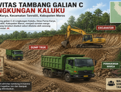 Tambang Galian C Diduga Ilegal di Maros Terus Beroperasi, Aparat Dianggap Tutup Mata