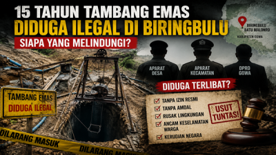 Poros Rakyat Indonesia Desak Bongkar Aktor Utama di Balik Dugaan Tambang Emas Biringbulu