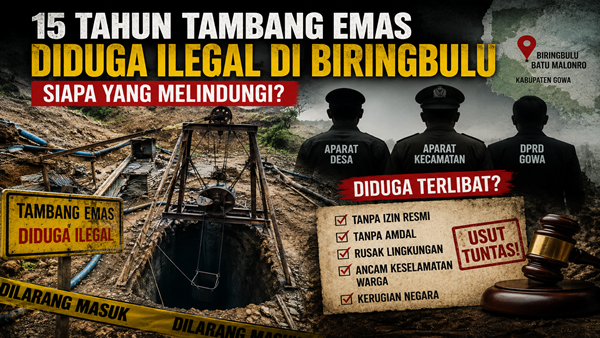 Poros Rakyat Indonesia Desak Bongkar Aktor Utama di Balik Dugaan Tambang Emas Biringbulu