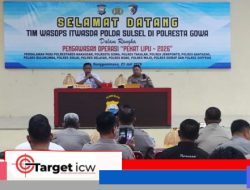 Tim II Wasops Itwasda Polda Sulsel Awasi Pelaksanaan Operasi Pekat Lipu 2026 di Polresta Gowa